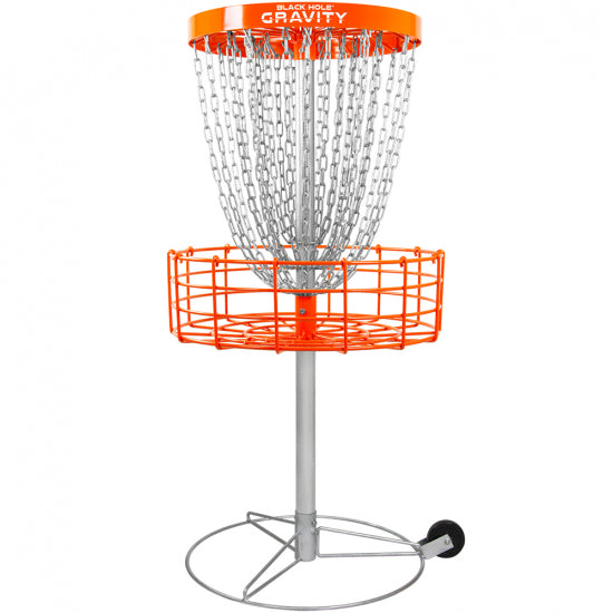 mvp black hole gravity - disc golf basket orange/portable