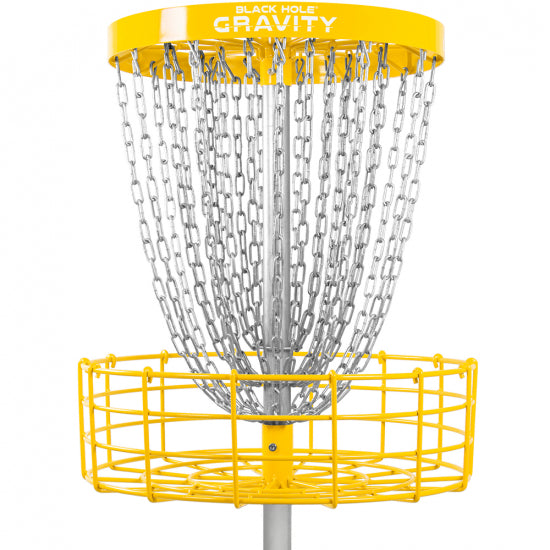 mvp black hole gravity - disc golf basket yellow/permanent install