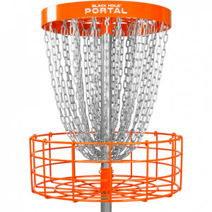 MVP Black Hole Portal - Disc Golf Basket/Target ORANGE PERMANENT Basket black hole disc golf basket portal Target